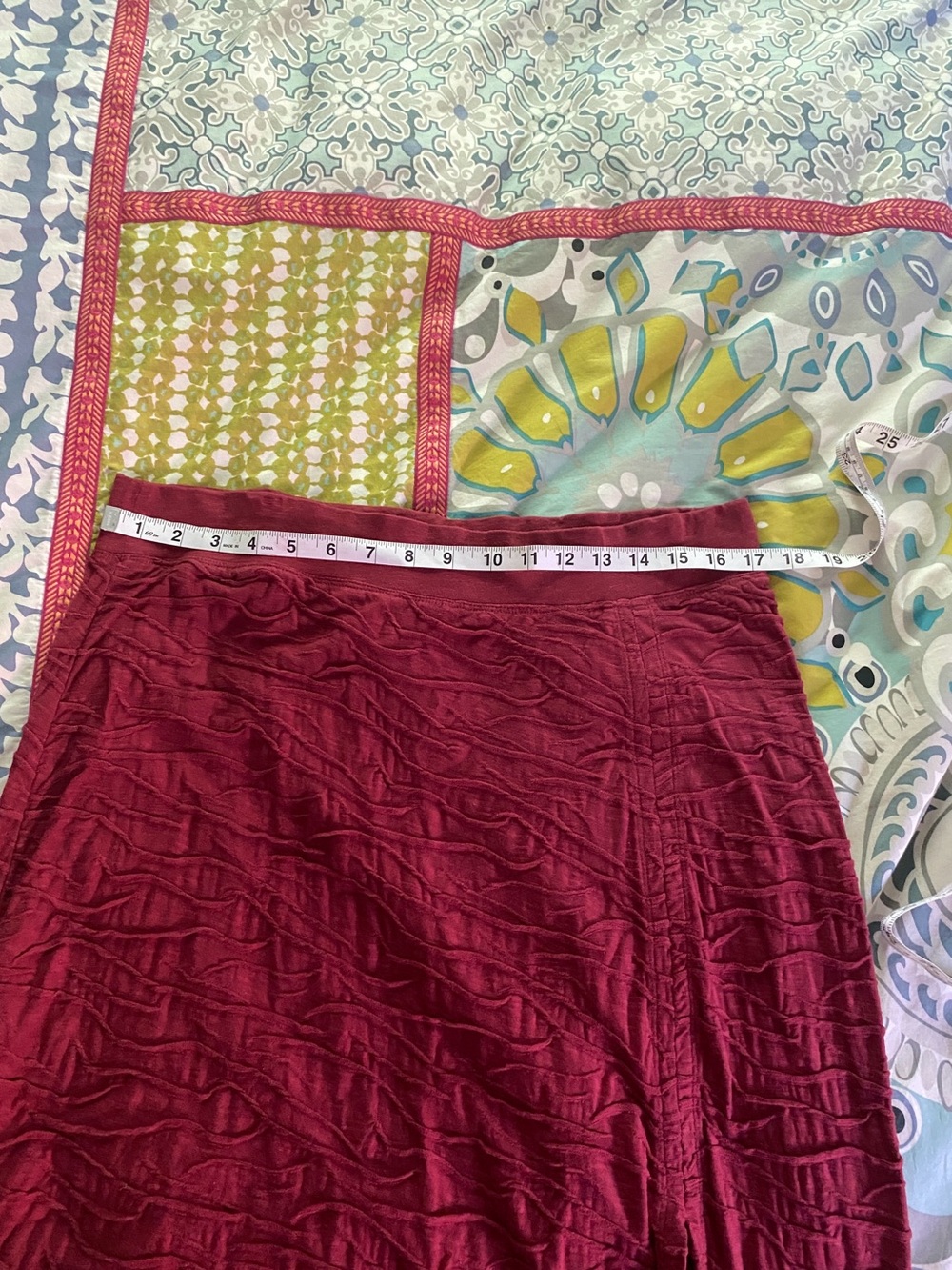 Horny Toad Samba Wave Midi Skirt in Berry. Size Large. - Picture 7 of 7